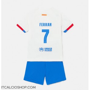 Barcelona Ferran Torres #7 Seconda Maglia Bambino 2023-24 Manica Corta (+ Pantaloni corti)